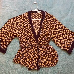 Summer kimono with waist tie